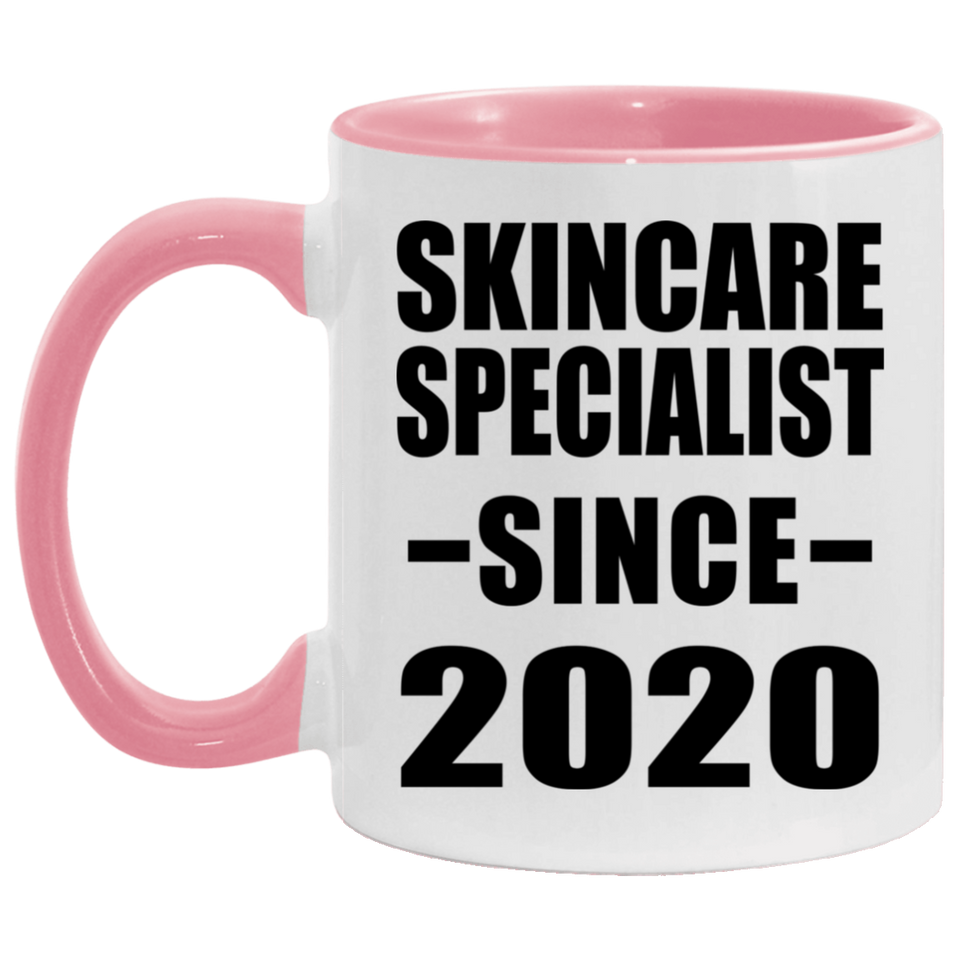 Skincare Specialist Since 2020 - 11oz Accent Mug Pink
