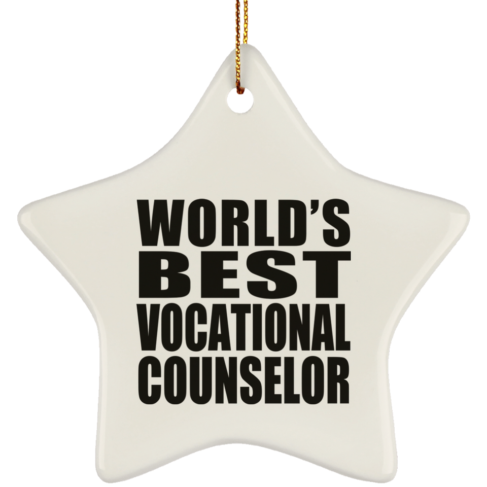 World's Best Vocational Counselor - Star Ornament