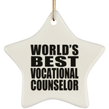 World's Best Vocational Counselor - Star Ornament