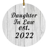Daughter In Law Established Est. 2022 - Circle Ornament F