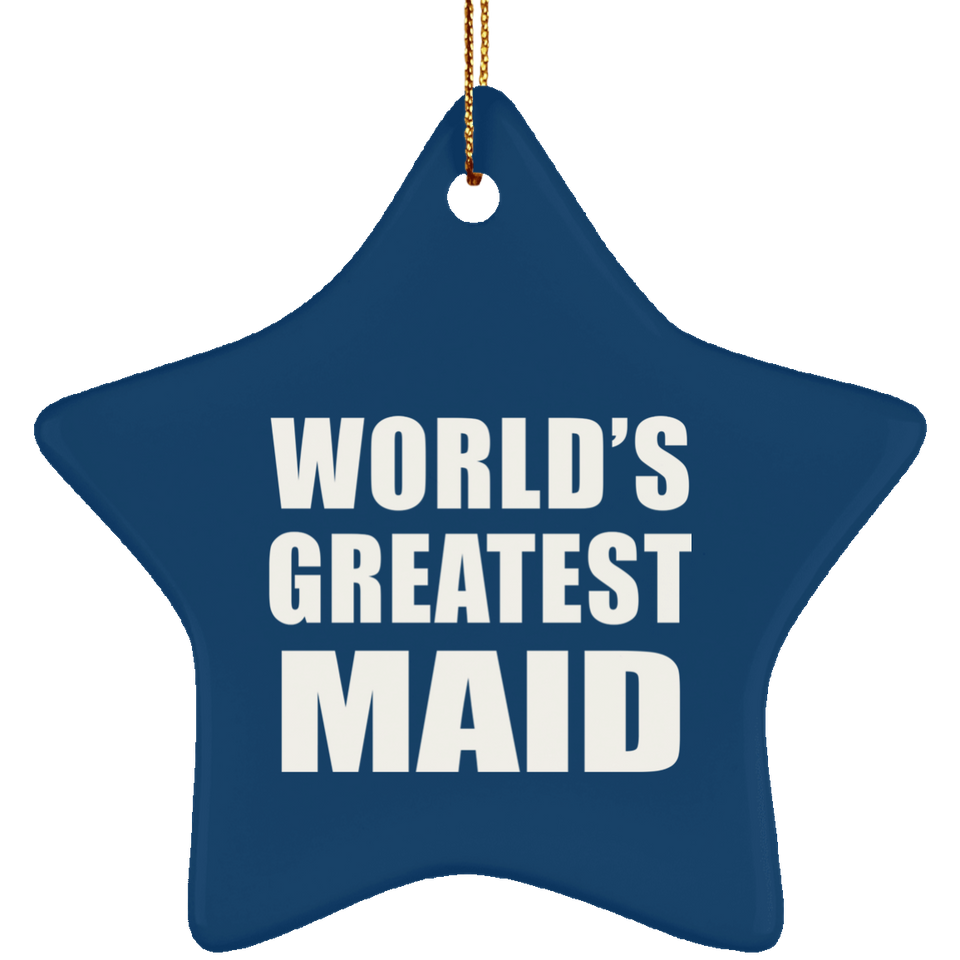 World's Greatest Maid - Star Ornament
