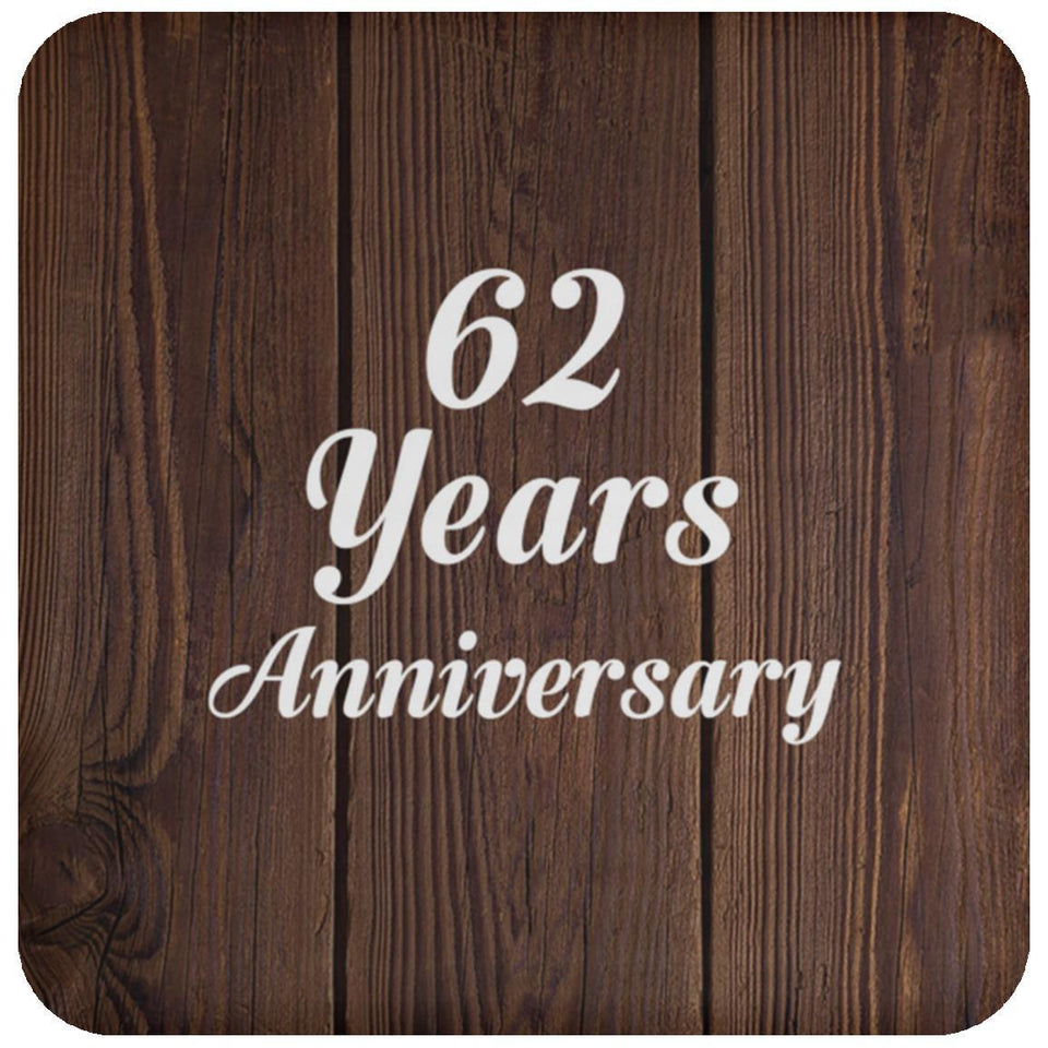 62nd Anniversary 62 Years Anniversary - Drink Coaster D
