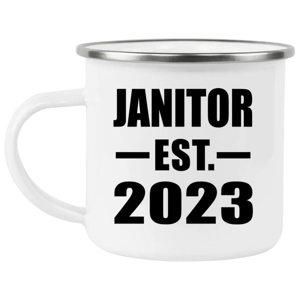 Janitor Established EST. 2023 - 12oz Camping Mug