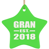 Gran Established EST. 2018 - Star Ornament