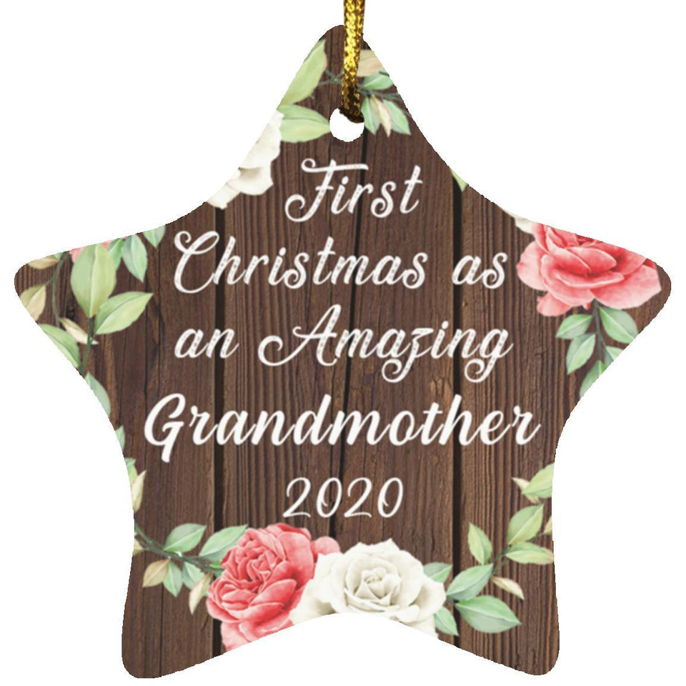 First Christmas As an Amazing Grandmother 2020 - Star Ornament A