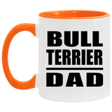 Bull Terrier Dad - 11oz Accent Mug Orange