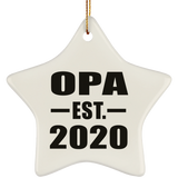 Opa Established EST. 2020 - Star Ornament