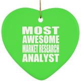 Most Awesome Market Research Analyst - Heart Ornament