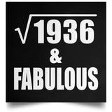 44th Birthday Square Root of 1936 & Fabulous - Poster Square