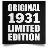 93rd Birthday Original 1931 Limited Edition - Poster Square