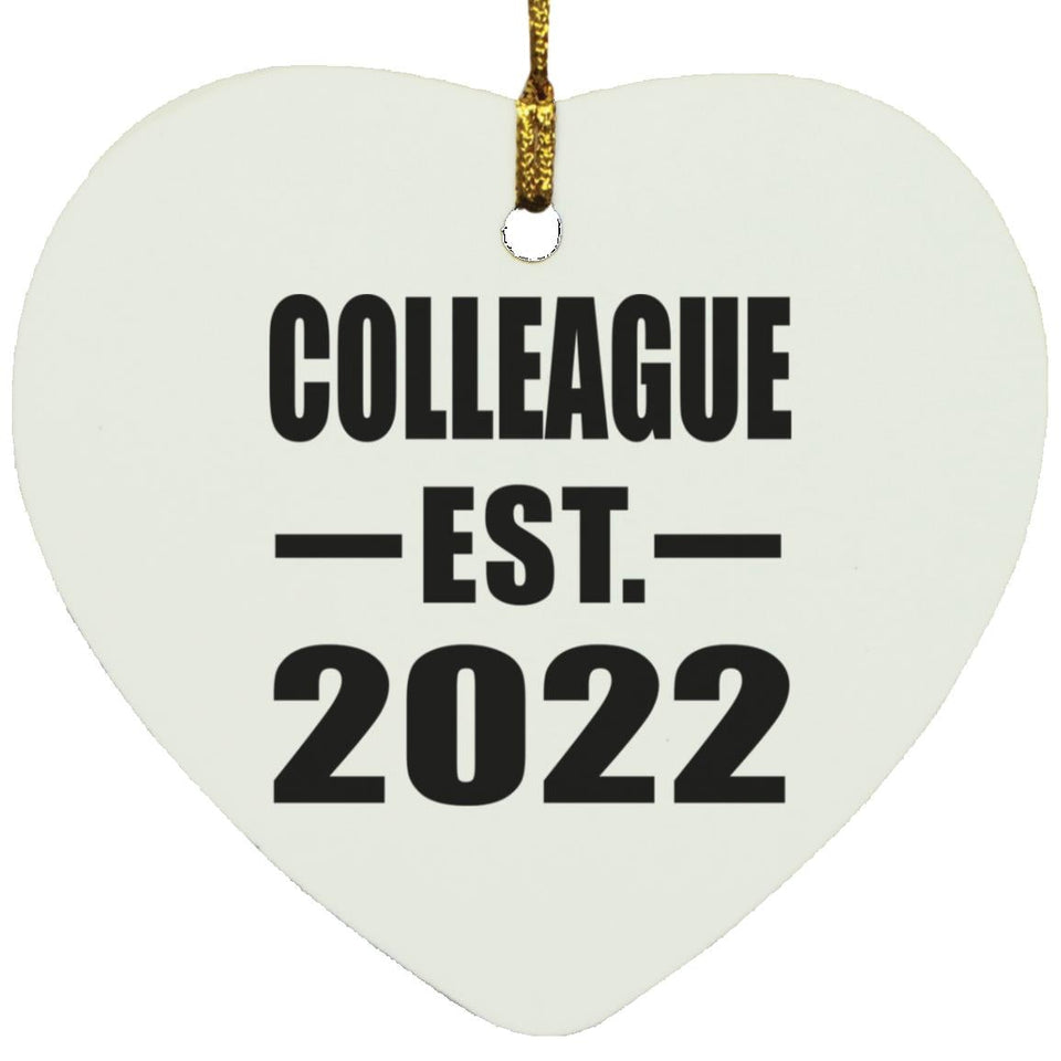 Colleague Established EST. 2022 - Heart Ornament