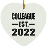 Colleague Established EST. 2022 - Heart Ornament