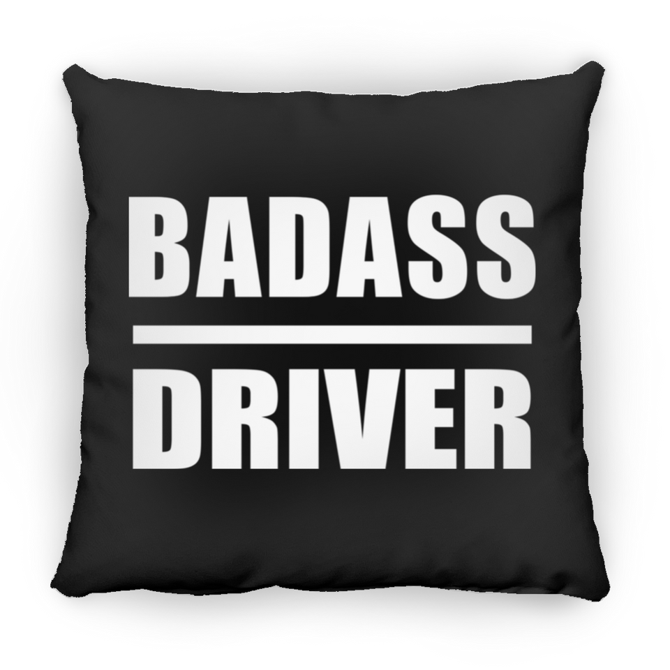 Badass Driver - Throw Pillow Black