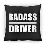 Badass Driver - Throw Pillow Black
