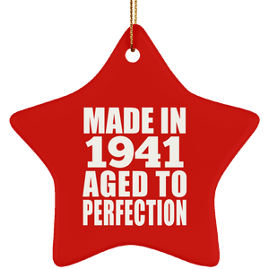 83rd Birthday Made In 1941 Aged to Perfection - Star Ornament