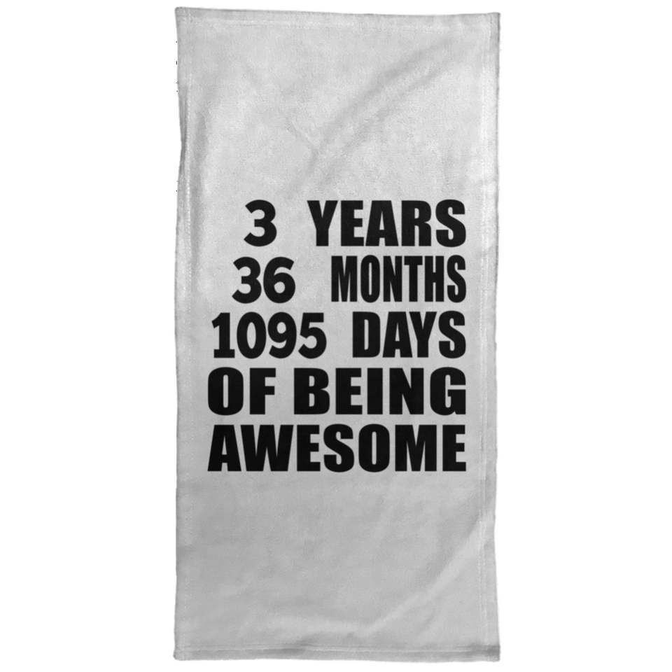 3rd Birthday 3 Years 36 Months 1095 Days Of Awesome - Hand Towel