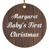 Margaret Baby's First Christmas - Circle Ornament D