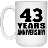 43rd Anniversary 43 Years - 15 Oz Coffee Mug