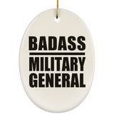 Badass Military General - Oval Ornament