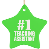 Number One #1 Teaching Assistant - Star Ornament