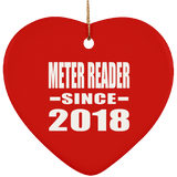 Meter Reader Since 2018 - Heart Ornament