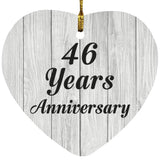 46th Anniversary 46 Years Anniversary - Heart Ornament F