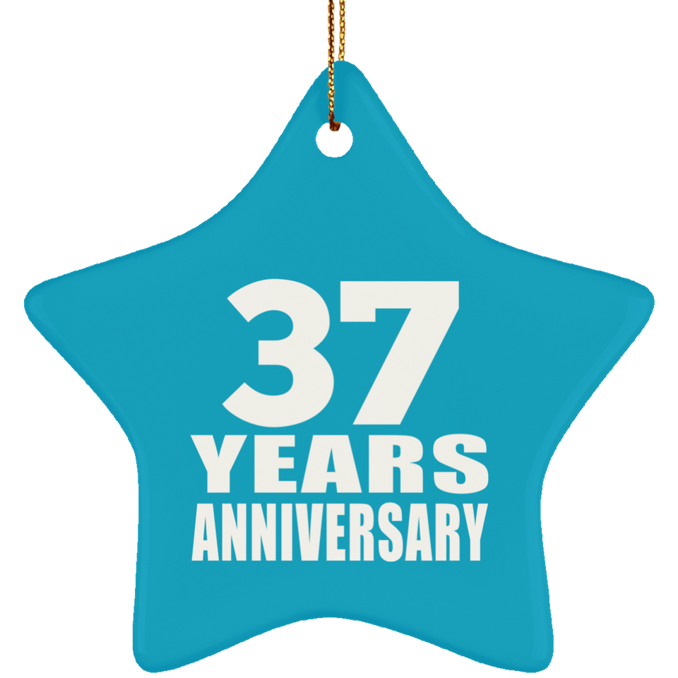 37th Anniversary 37 Years - Star Ornament