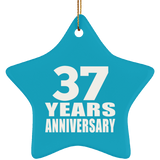 37th Anniversary 37 Years - Star Ornament
