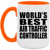 World's Best Air Traffic Controller - 15oz Accent Mug Orange