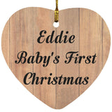 Eddie Baby's First Christmas - Heart Ornament C