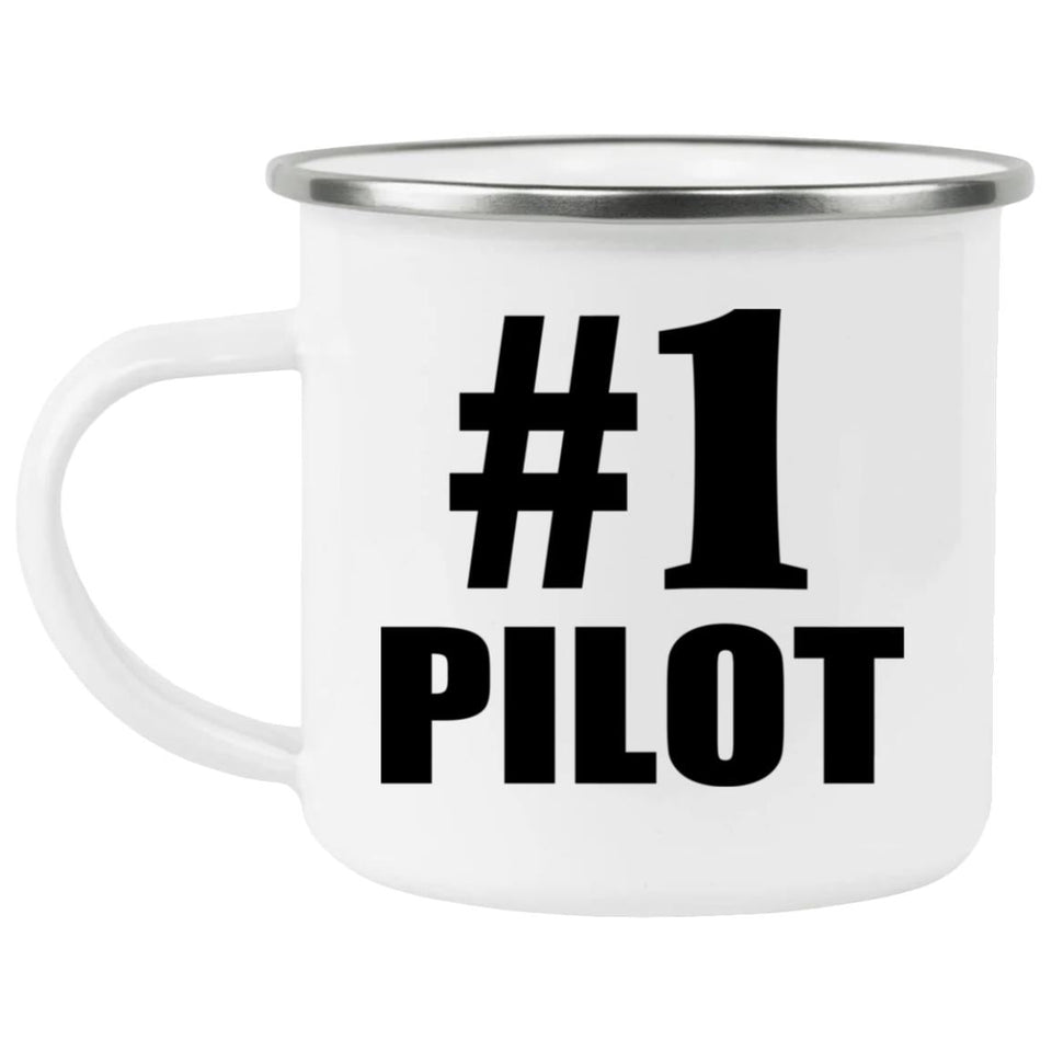 Number One #1 Pilot - 12oz Camping Mug