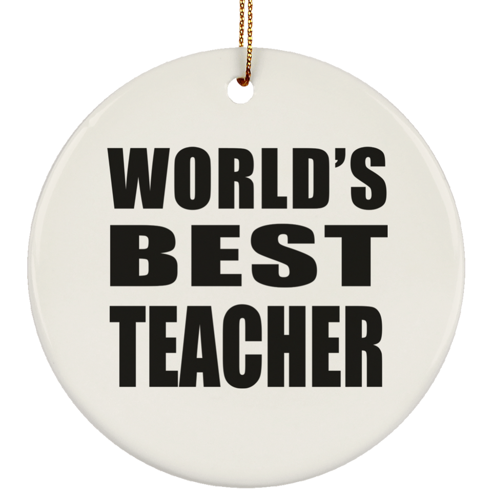 World's Best Teacher - Circle Ornament