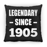 119th Birthday Legendary Since 1905 - Throw Pillow Black