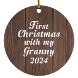 First Christmas With My Granny 2024 - Circle Ornament D