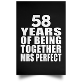 58th Anniversary 58 Years Of Being Mrs Perfect - Poster Portrait