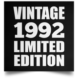 32nd Birthday Vintage 1992 Limited Edition - Poster Square