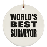 World's Best Surveyor - Circle Ornament