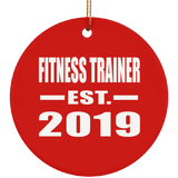 Fitness Trainer Established EST. 2019 - Circle Ornament