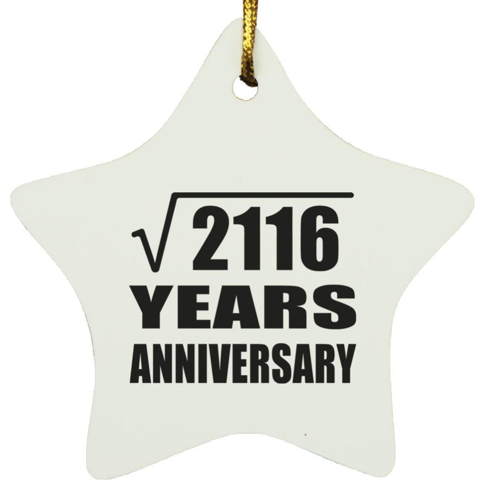 46th Anniversary Square Root of 2116 Years Anniversary - Star Ornament