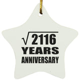 46th Anniversary Square Root of 2116 Years Anniversary - Star Ornament
