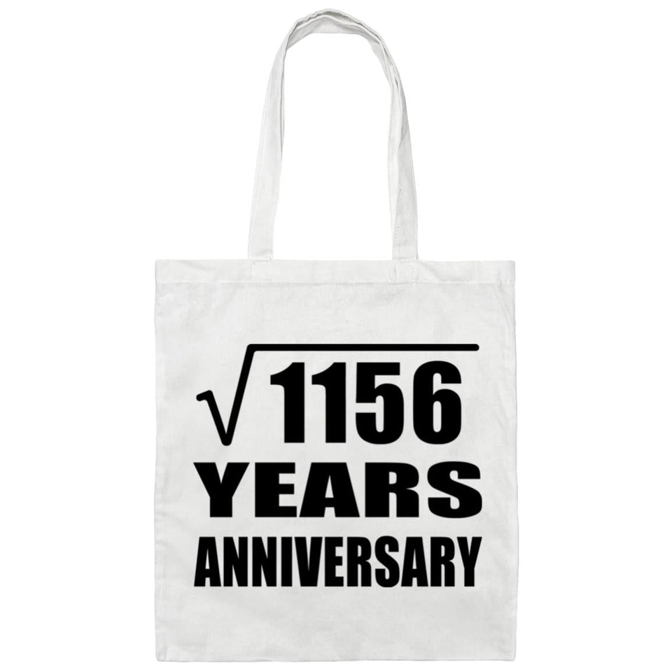 34th Anniversary Square Root of 1156 Years Anniversary - Tote Bag White