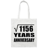 34th Anniversary Square Root of 1156 Years Anniversary - Tote Bag White