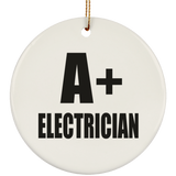 A+ Electrician - Circle Ornament