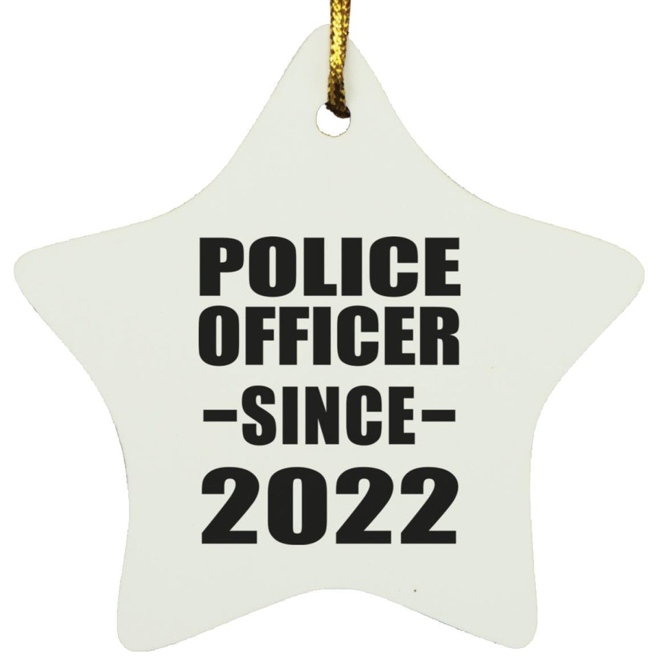 Police Officer Since 2022 - Star Ornament