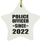 Police Officer Since 2022 - Star Ornament