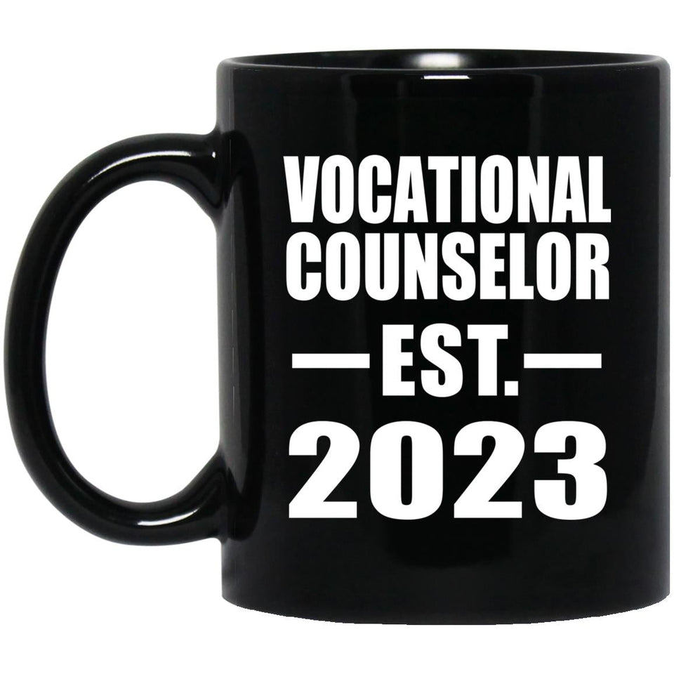 Vocational Counselor Established EST. 2023 - 11oz Coffee Mug Black