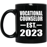 Vocational Counselor Established EST. 2023 - 11oz Coffee Mug Black