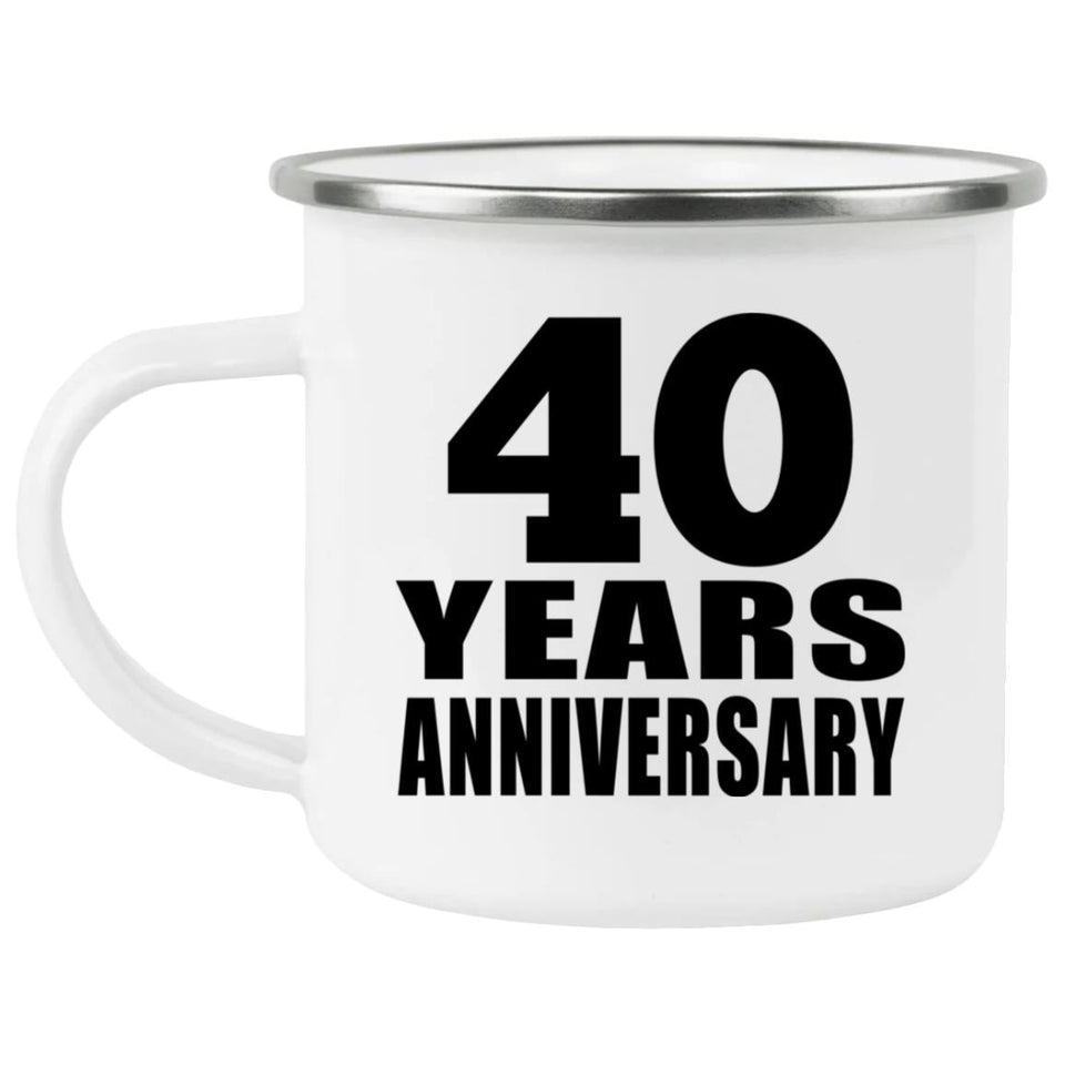 40th Anniversary 40 Years - 12oz Camping Mug