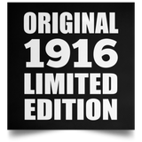 108th Birthday Original 1916 Limited Edition - Poster Square