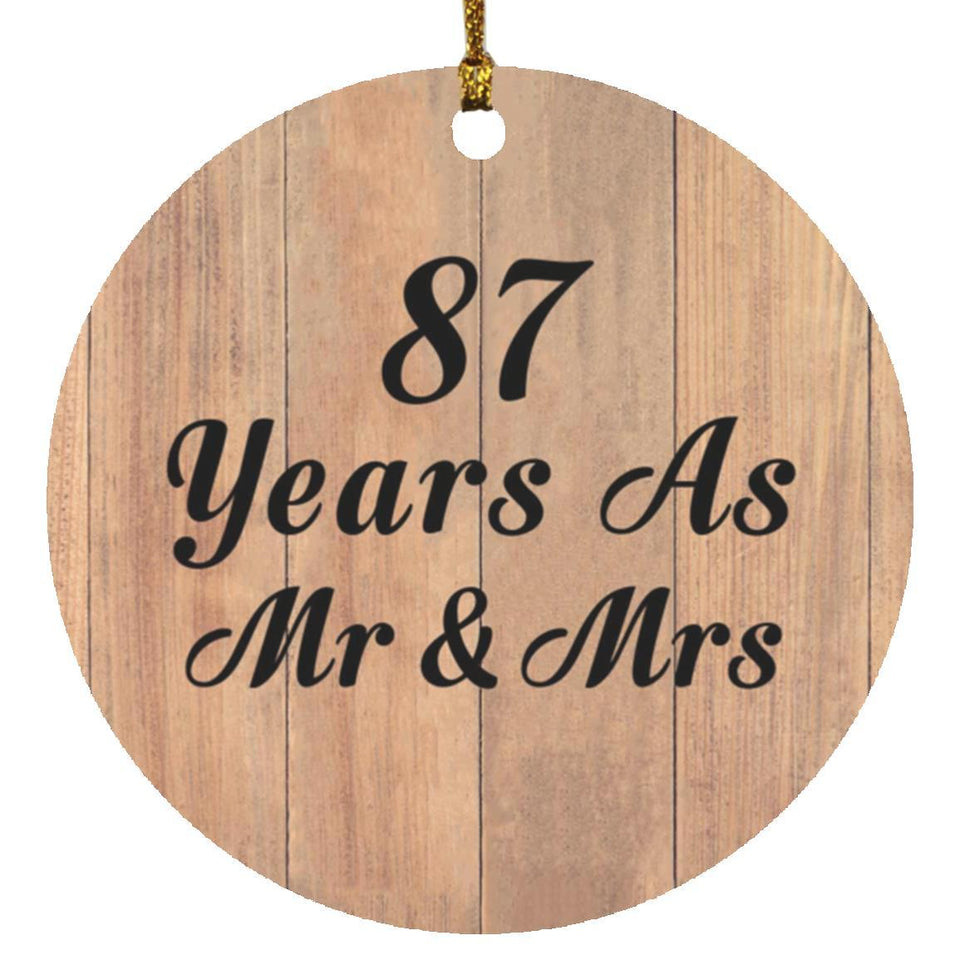 87 Years As Mr & Mrs - Circle Ornament C